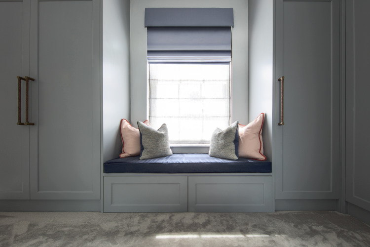 Dressing room design - window seat and vista