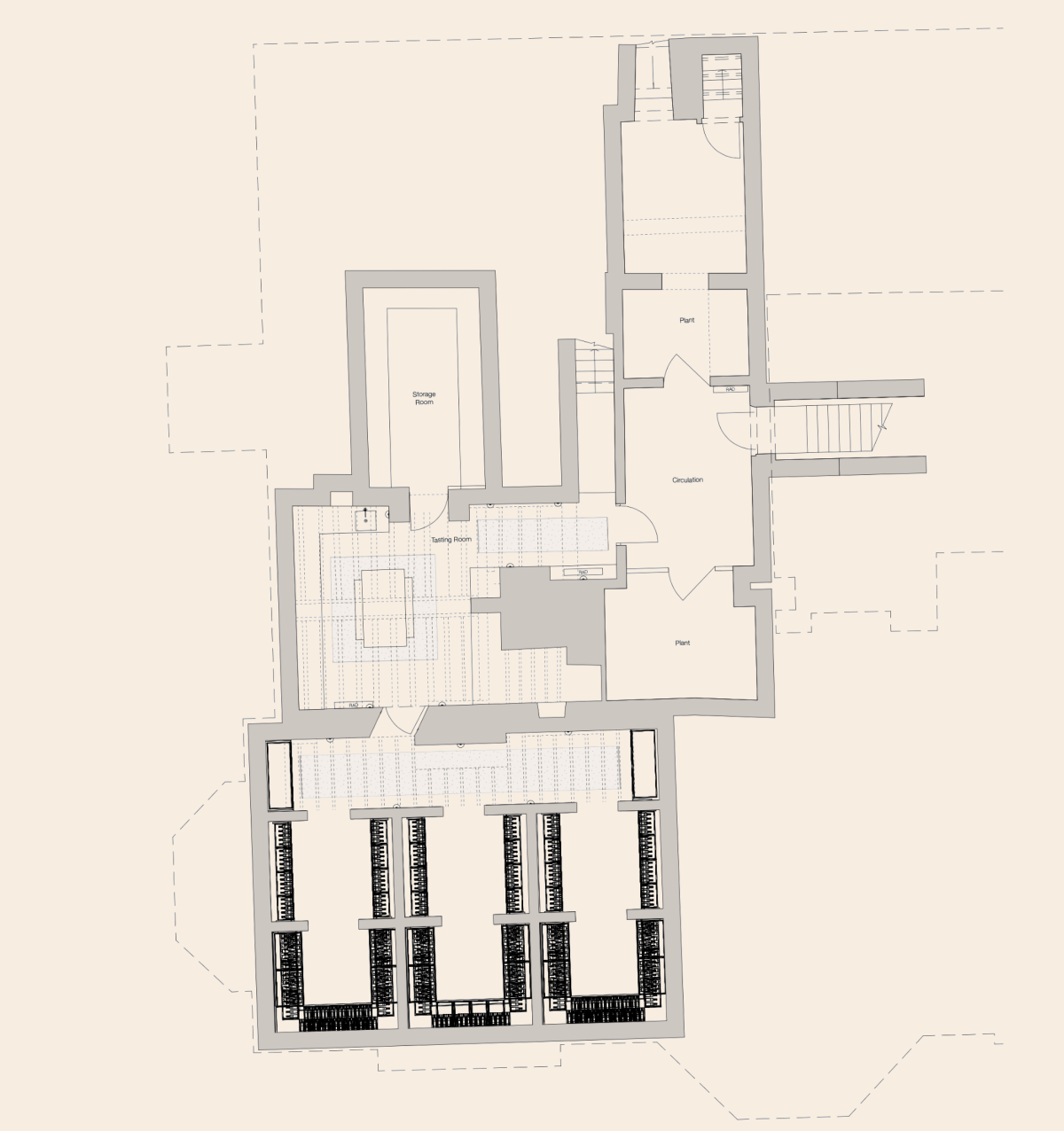 A detailed floorplan showing the Queen Anne Interior Design Project.