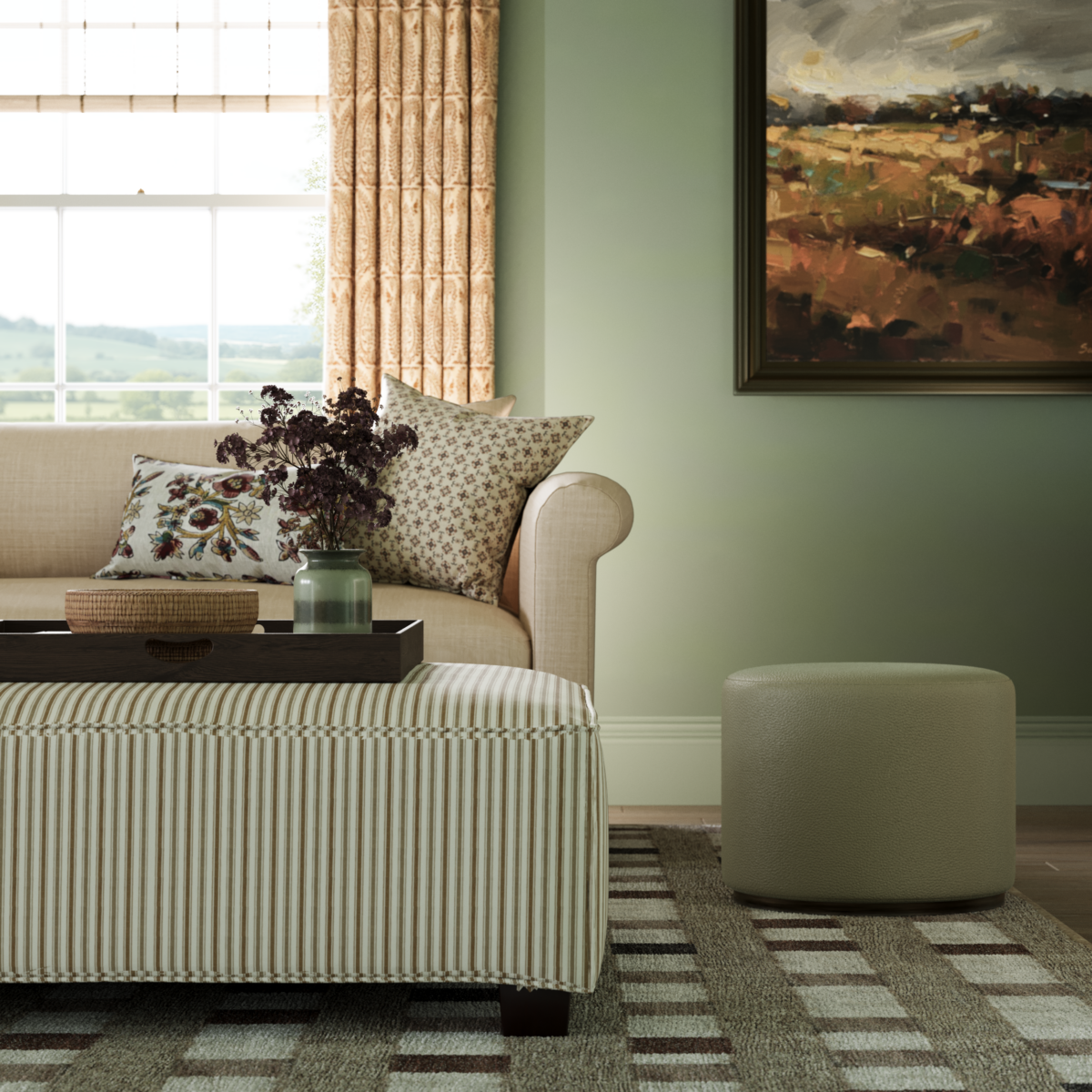 Ladhurst Drawing Room sofa edge