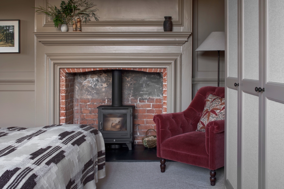 Medieval Moated Manor Bedside Fireplace